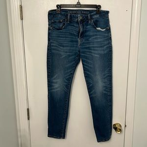 Men’s American Eagle Athletic Skinny Jeans 34x30 Blue